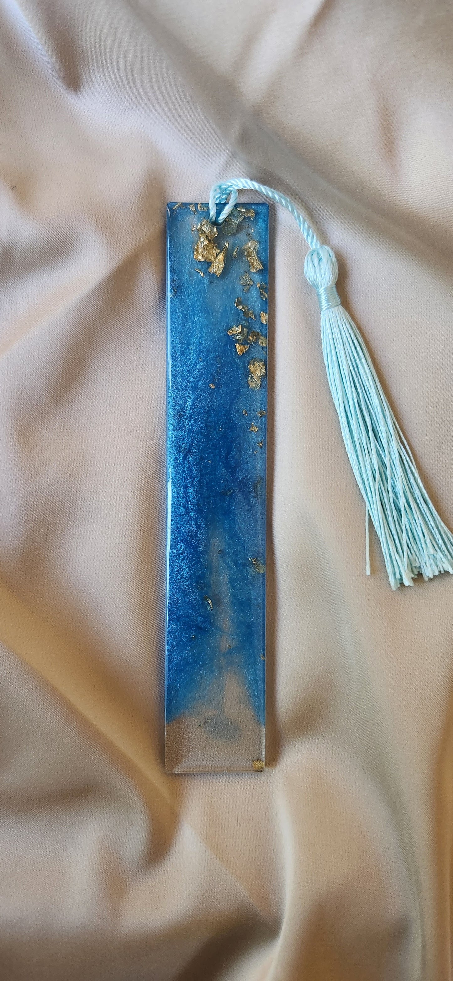 SOLD OUT- Bookmark- Blue+Gold+Clear