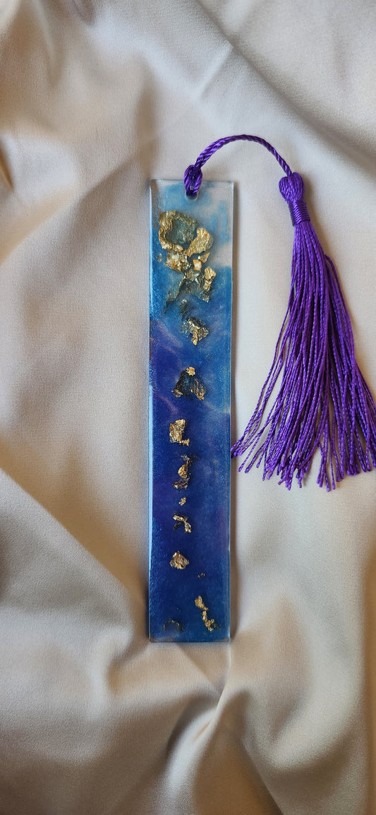 Bookmark- Purple+Blue+Gold